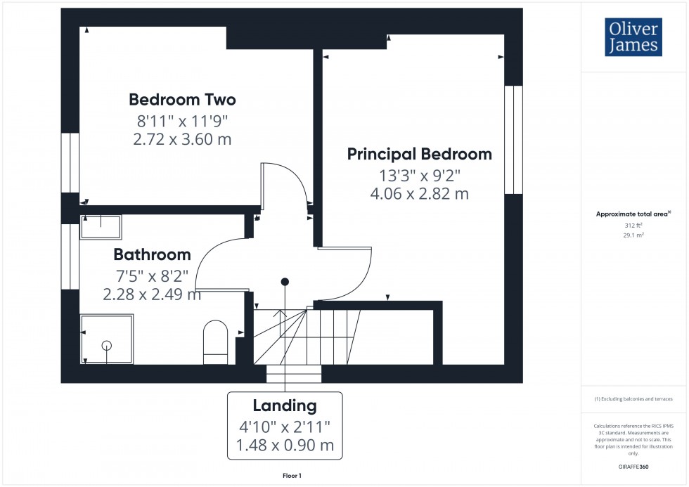 Floorplan for Cambridge Road, Godmanchester, PE29