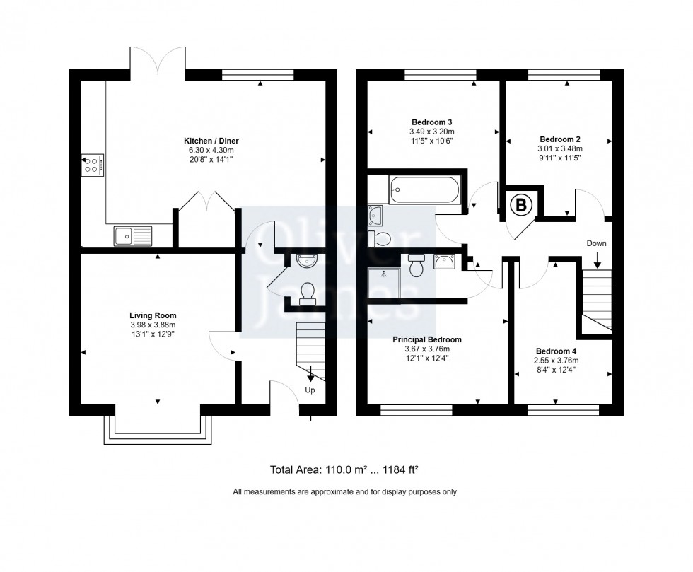 Floorplan for Heathcote Crescent, Alconbury Weald, PE28
