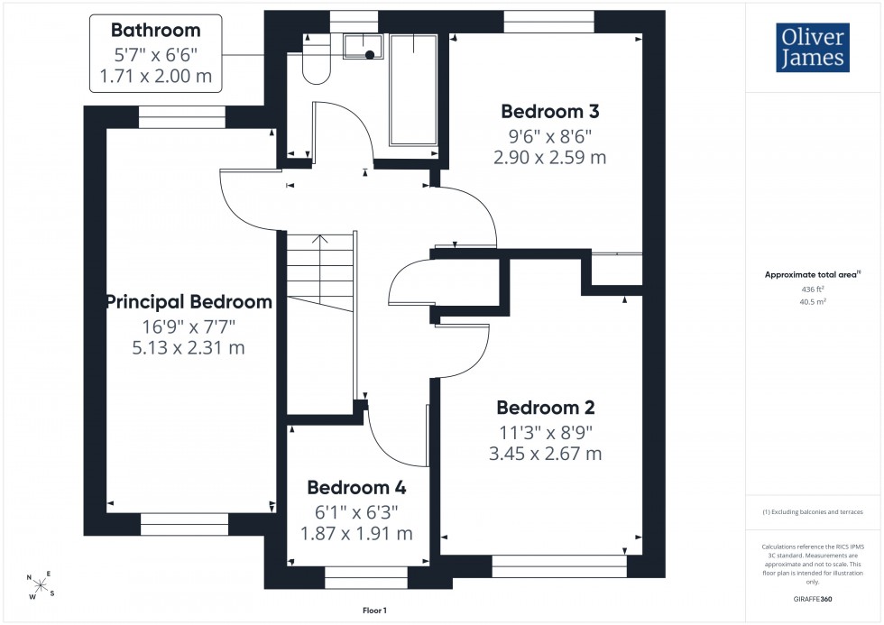 Floorplan for Bassenthwaite, Huntingdon, PE29