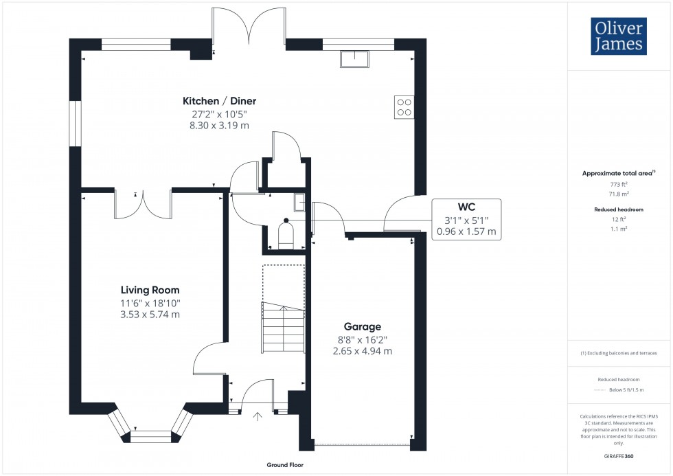 Floorplan for Falcon Drive, Hartford, PE29