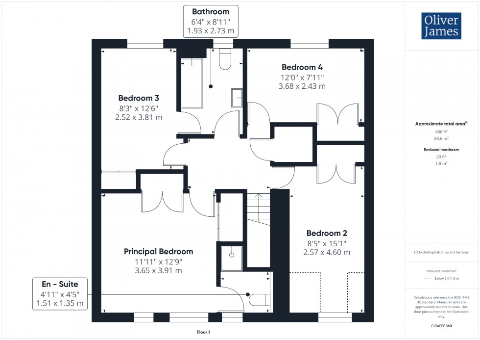 Floorplan for Falcon Drive, Hartford, PE29