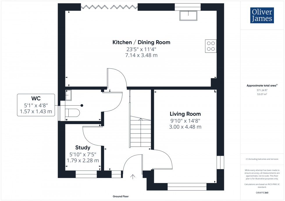 Floorplan for Peacock Drive, Sawtry, PE28