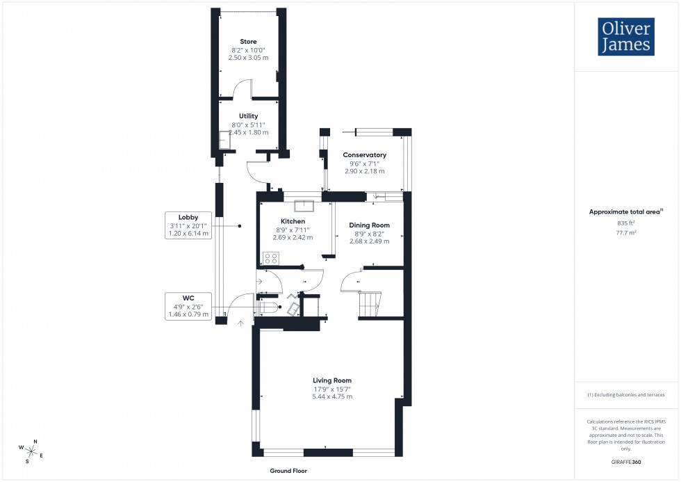 Floorplan for Oberon Close, Hartford, PE29