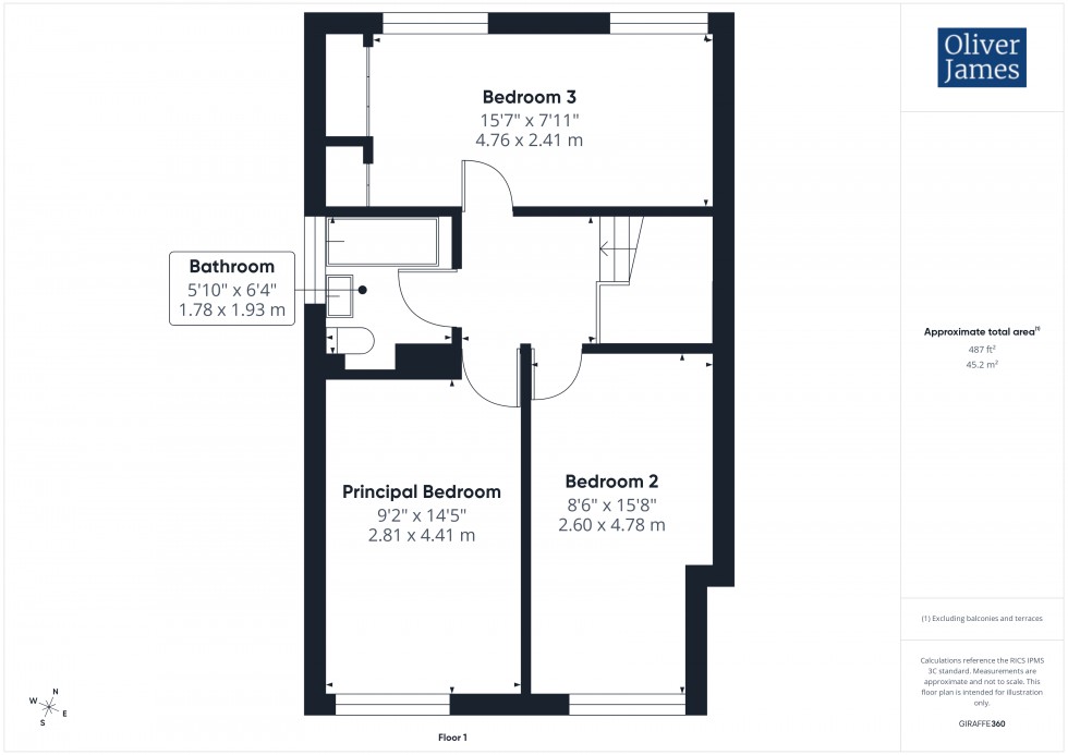 Floorplan for Oberon Close, Hartford, PE29