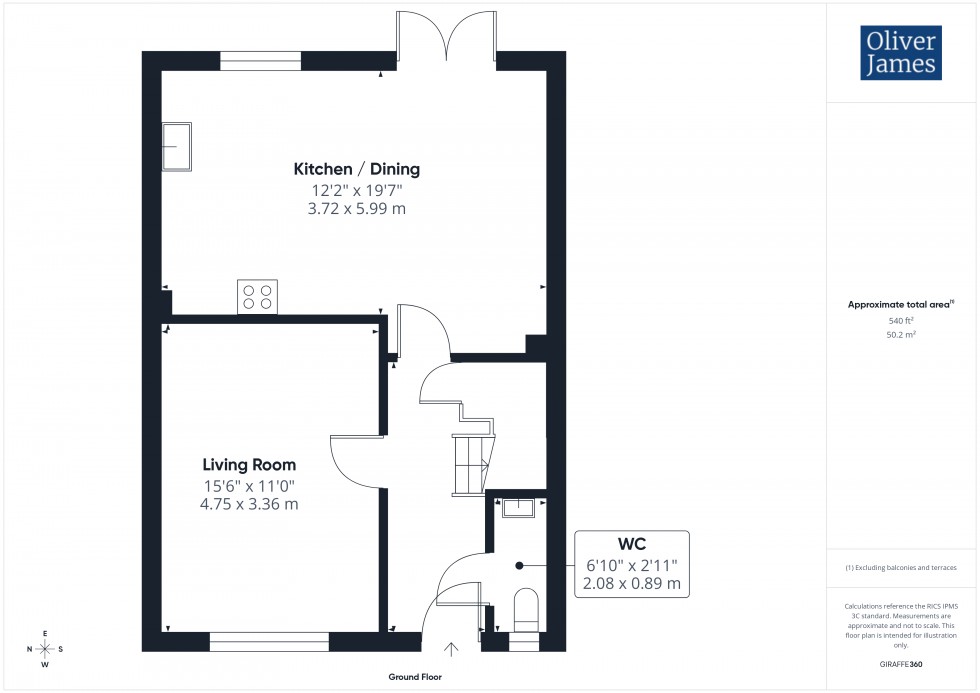 Floorplan for Bowland Close, Sawtry, PE28